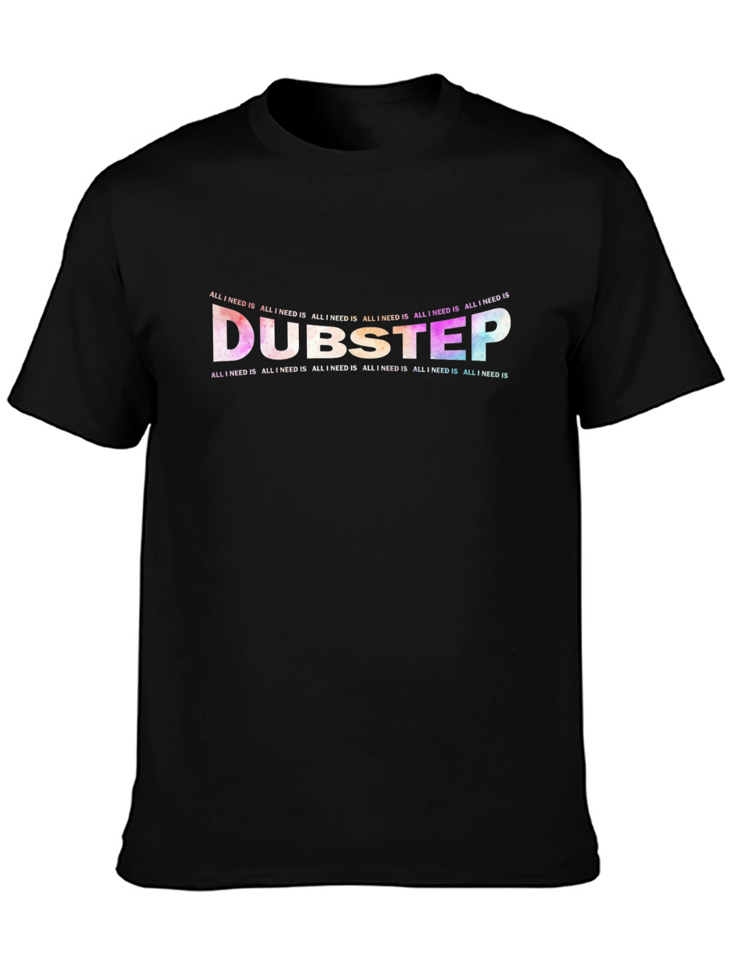 Dubstep Graphic Print Black T-Shirt