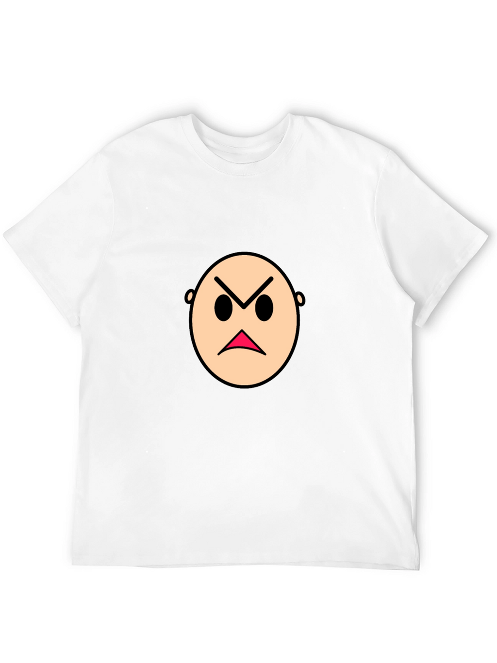 Angry Emoji Graphic Black T-Shirt