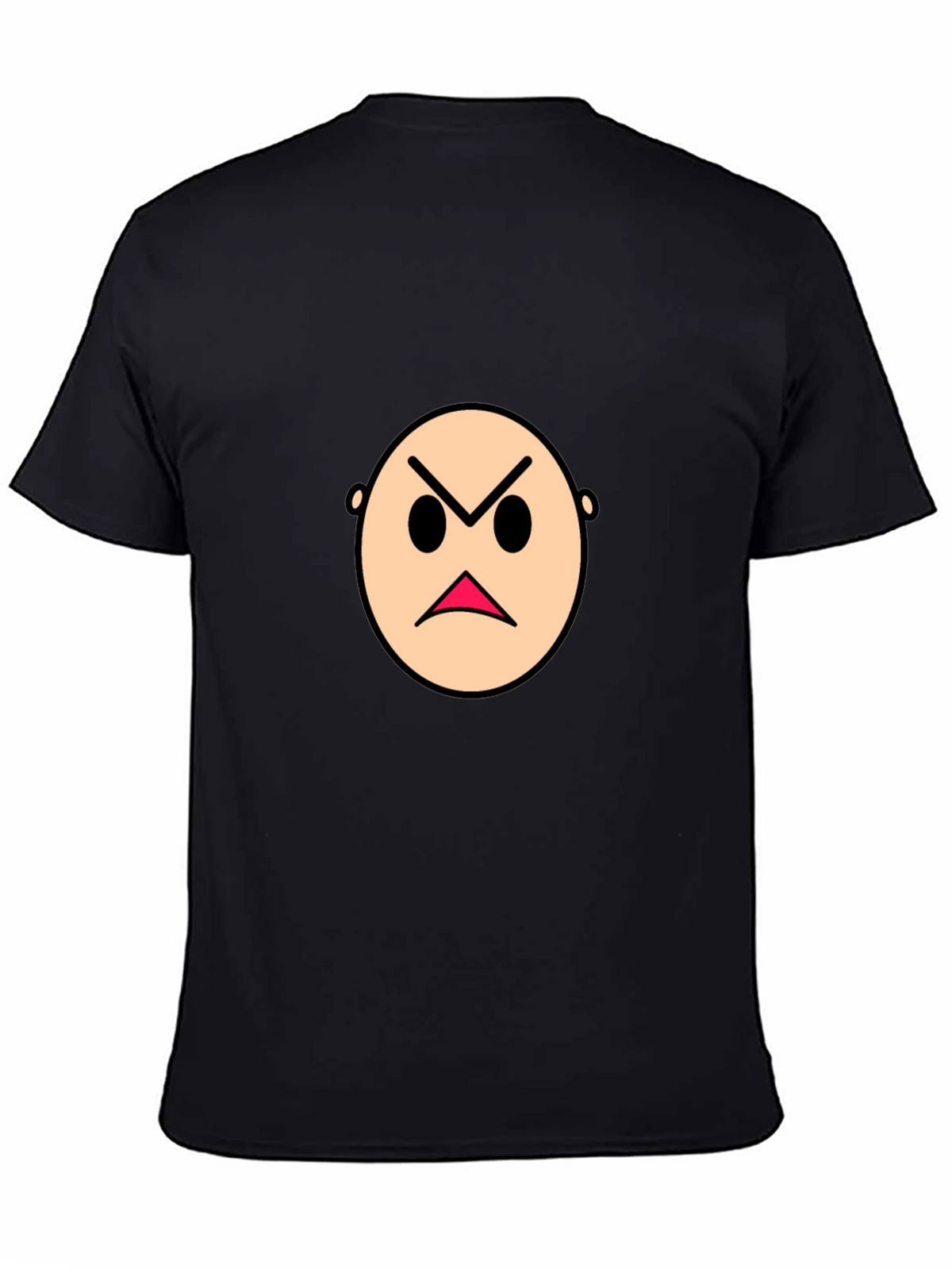 Angry Emoji Graphic Black T-Shirt