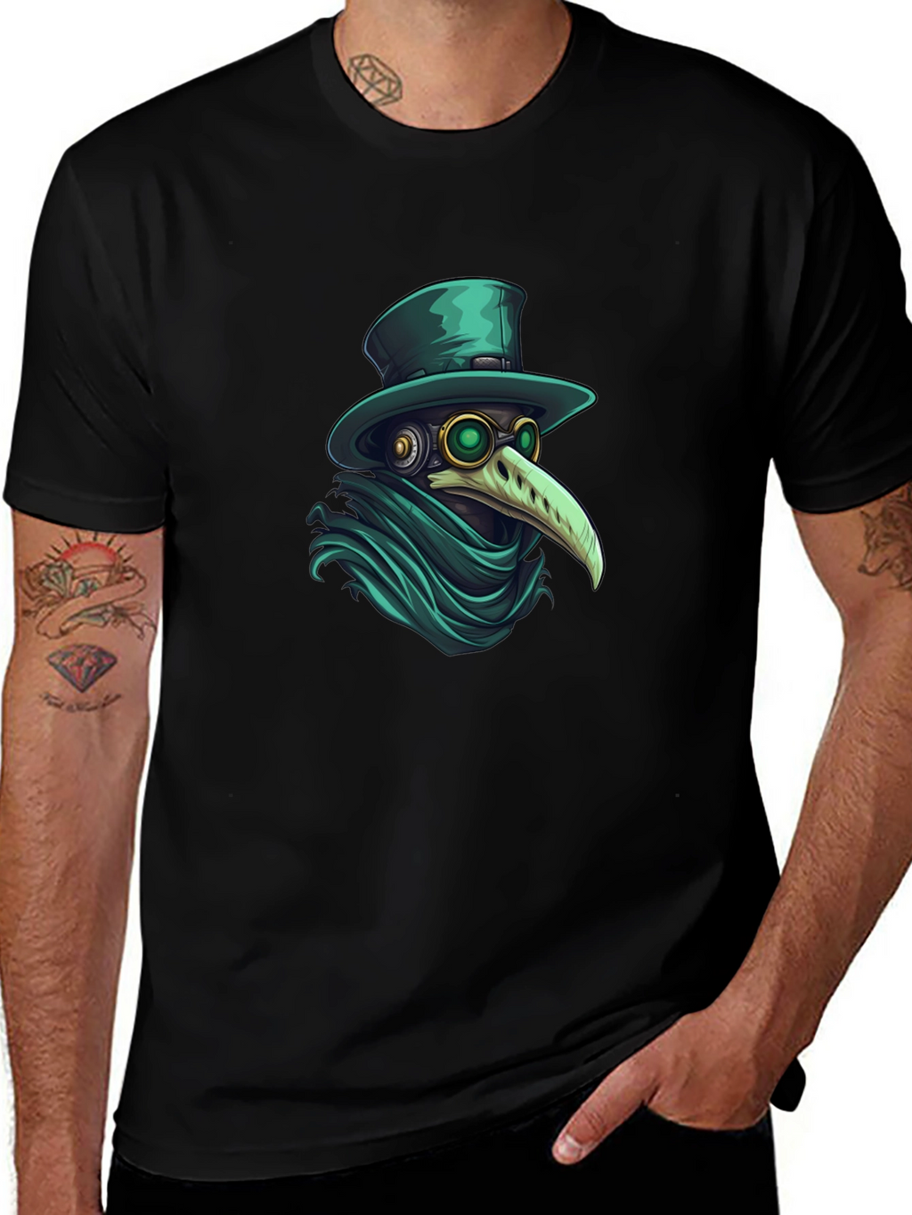 Plague Doctor Graphic Tee - Stylish Unisex T-Shirt