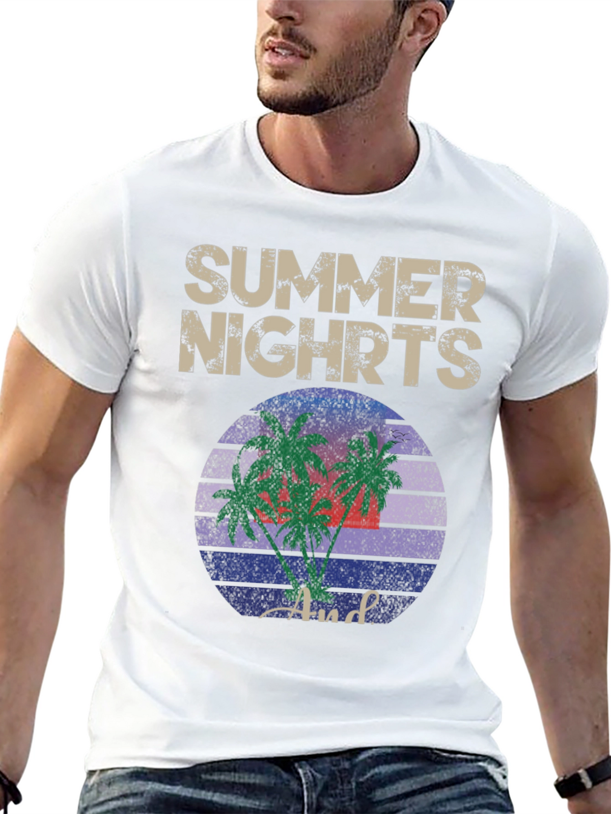 Summer Nights Palm Tee