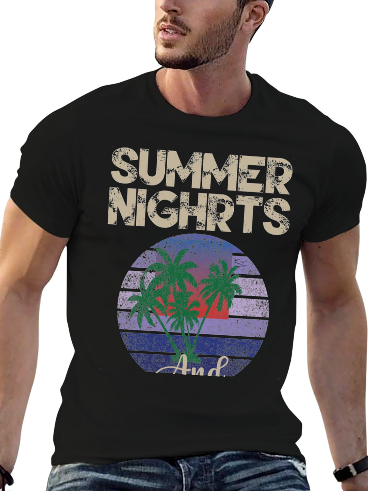Summer Nights Palm Tee
