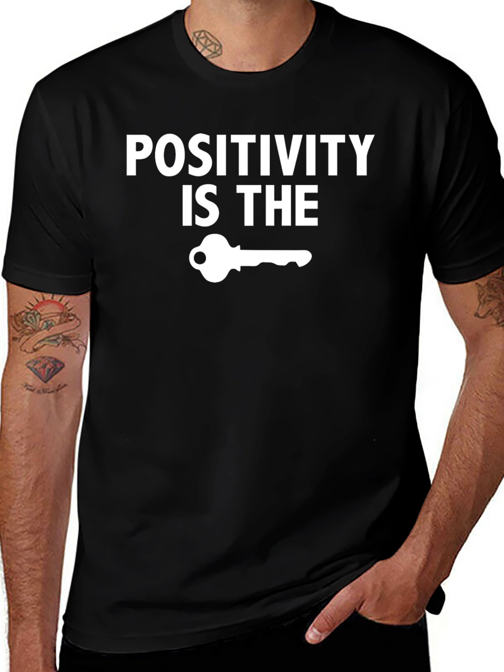 Positivity Key T-Shirt - Motivational Graphic Tee