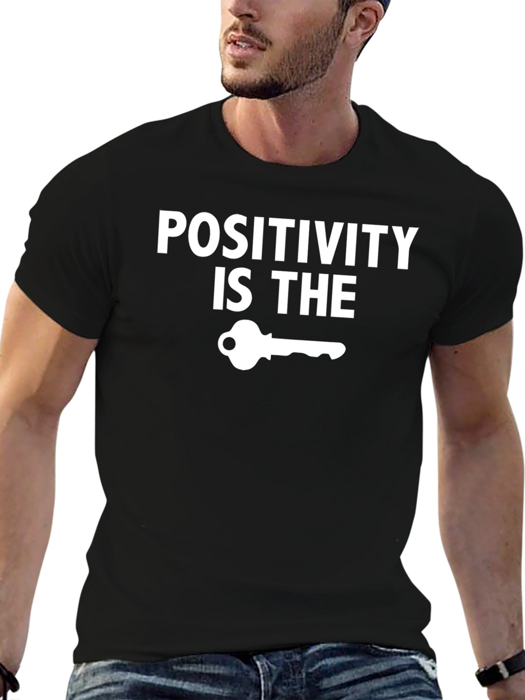 Positivity Key T-Shirt - Motivational Graphic Tee