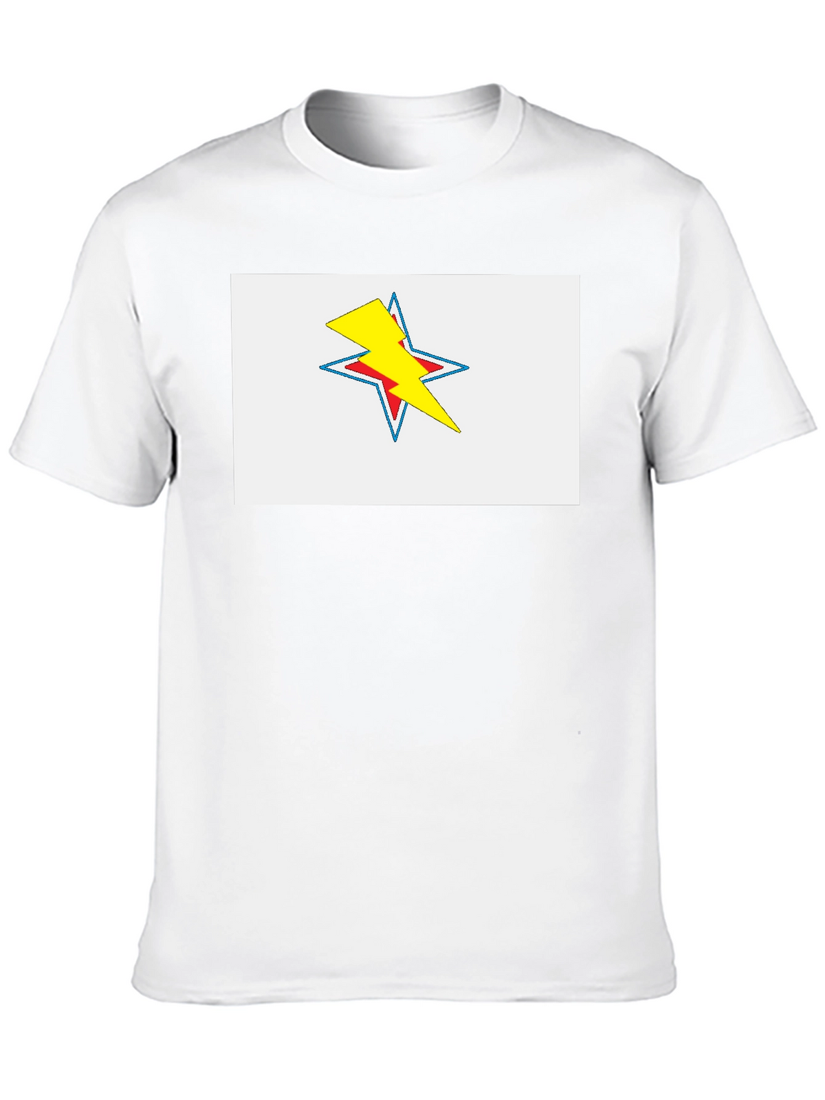 Star Lightning Bolt Graphic Tee - Black