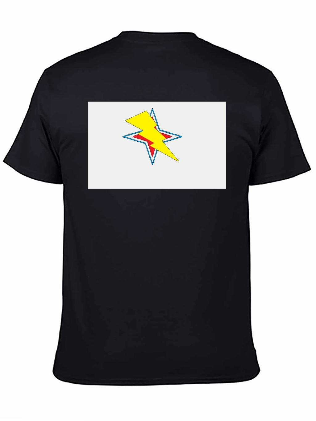 Star Lightning Bolt Graphic Tee - Black