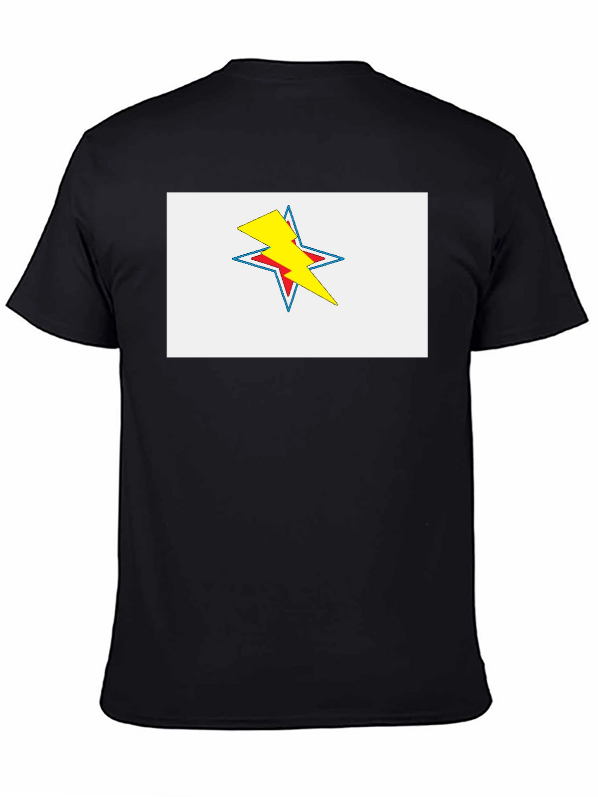 Star Lightning Bolt Graphic Tee - Black