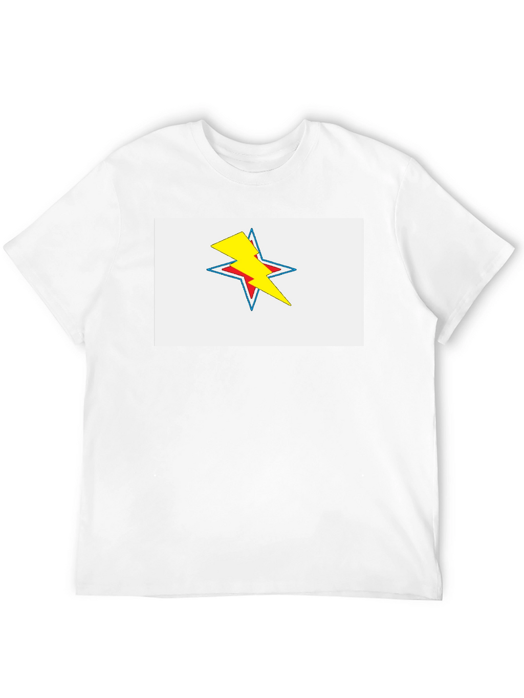 Star Lightning Bolt Graphic Tee - Black