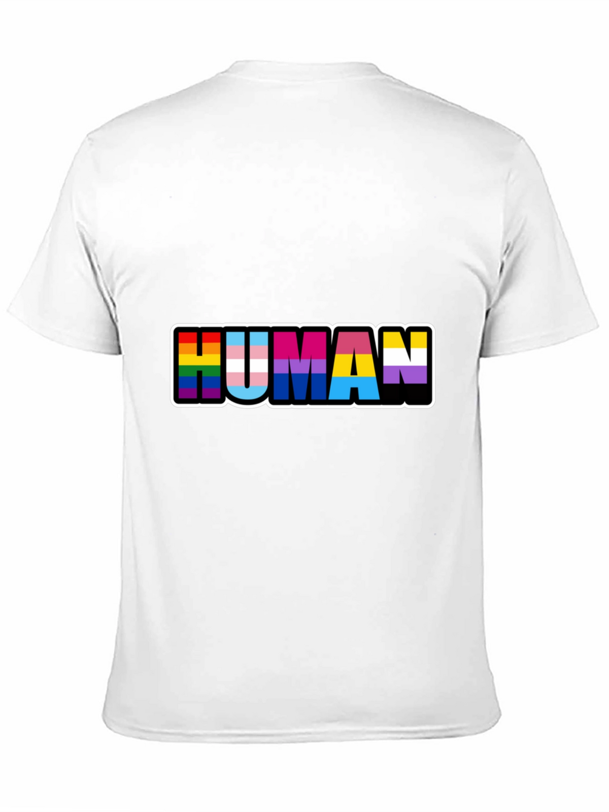 Human Pride T-Shirt Black LGBTQ+ Pride Tee