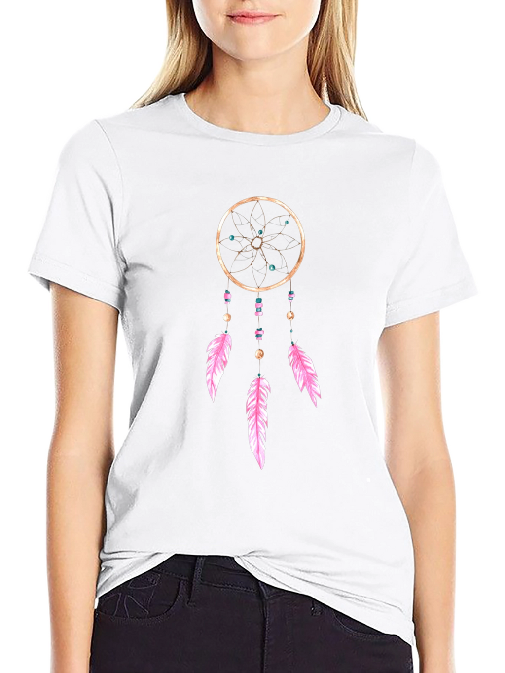 Dreamcatcher Graphic Tee - Black Cotton Comfort