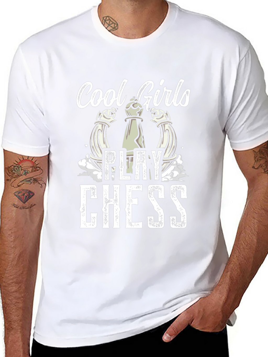 Cool Girls Play Chess T-Shirt - Black Cotton Tee
