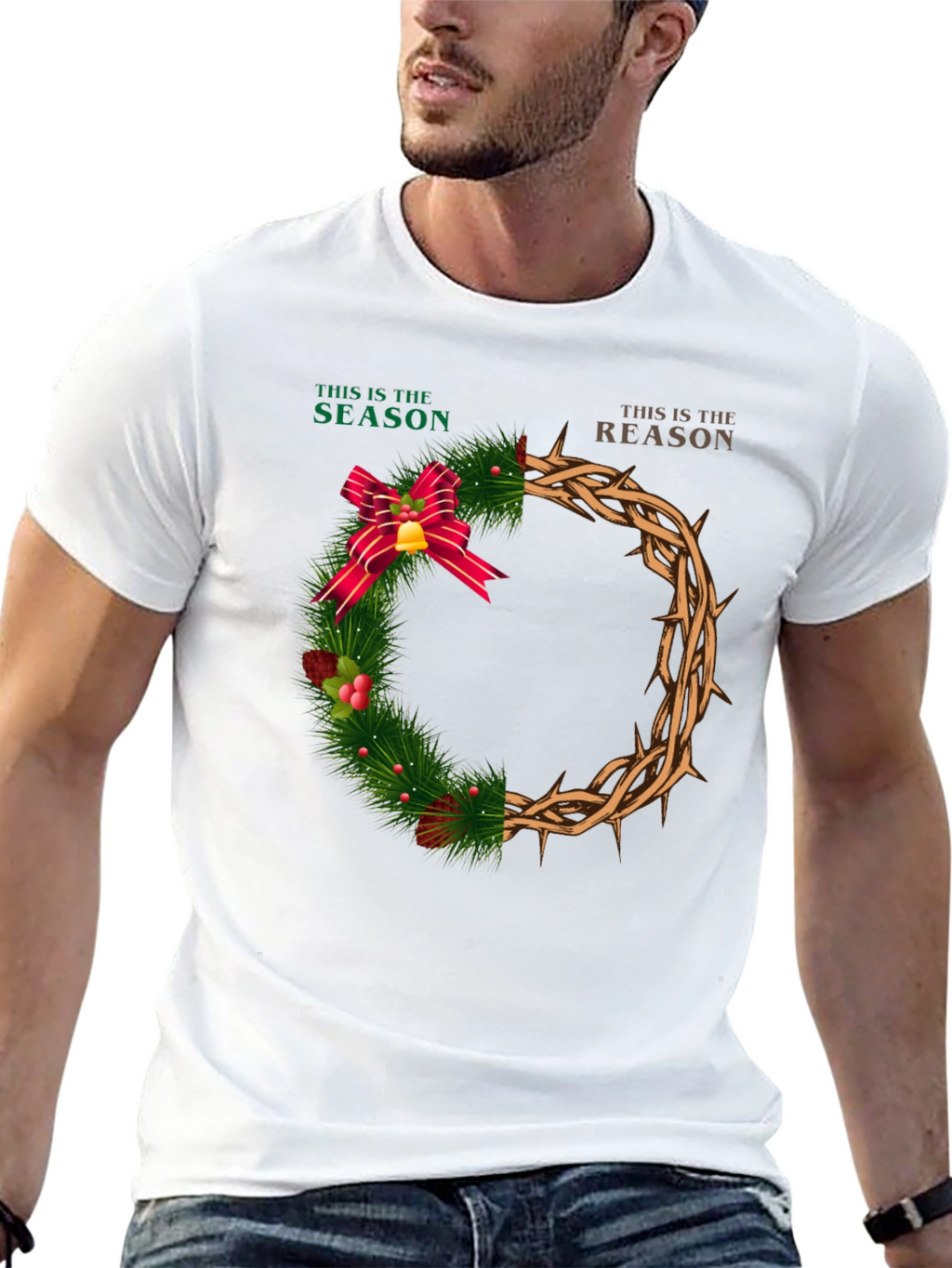 Season & Reason Christmas Wreath Graphic T-Shirt