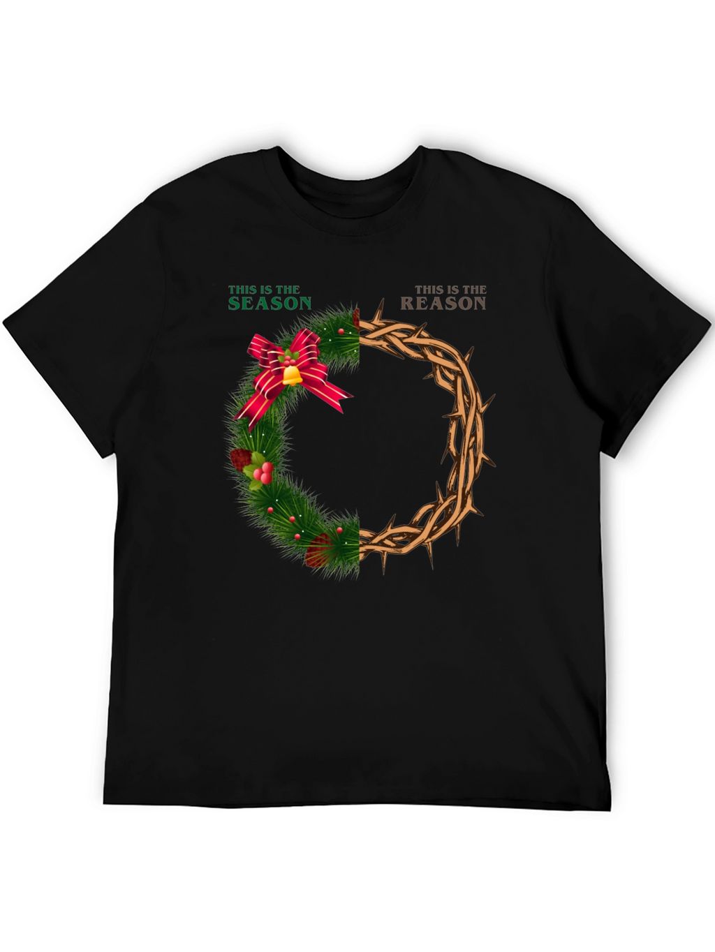 Season & Reason Christmas Wreath Graphic T-Shirt