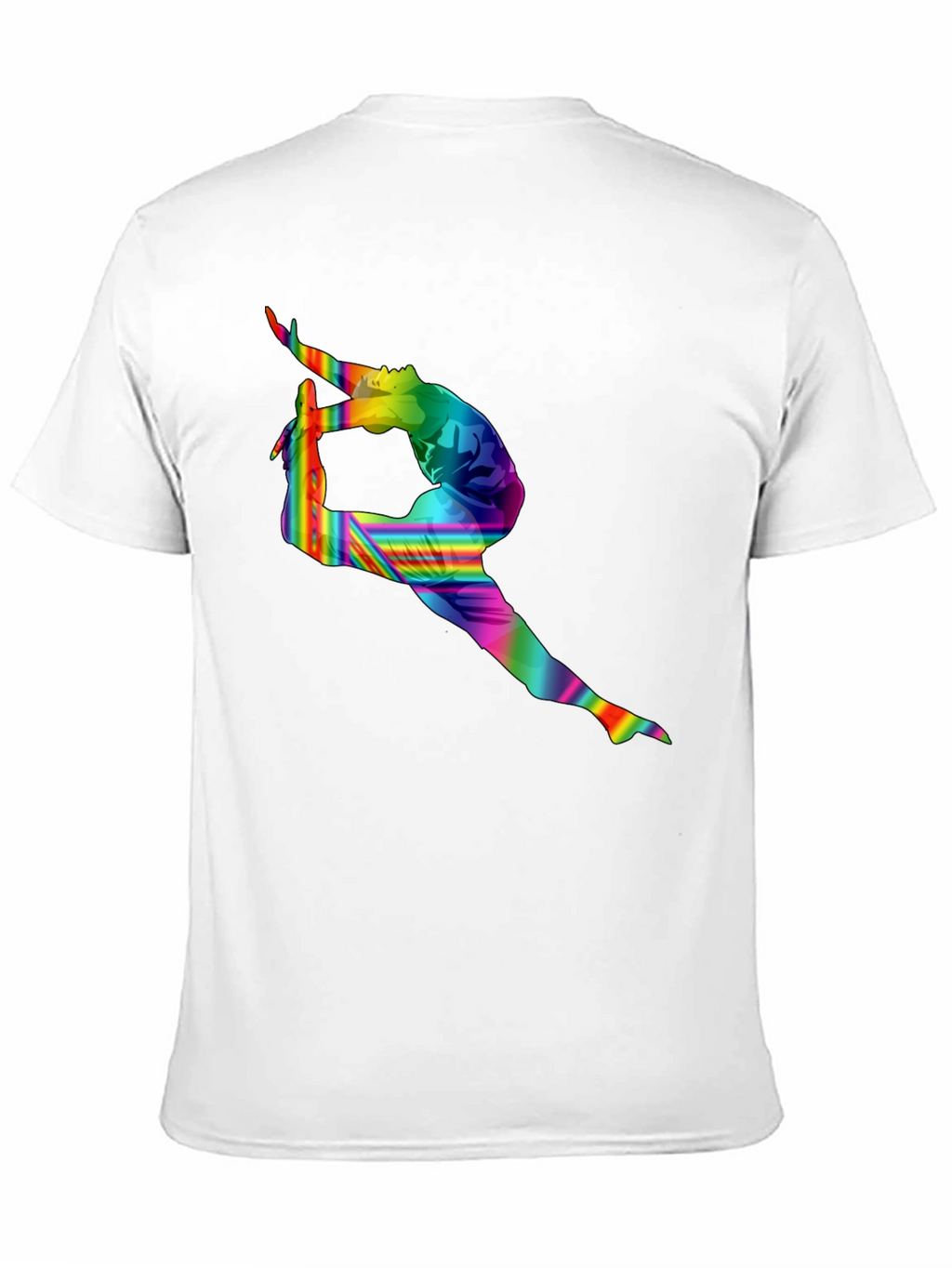 Rainbow Gymnastics Silhouette Black T-Shirt