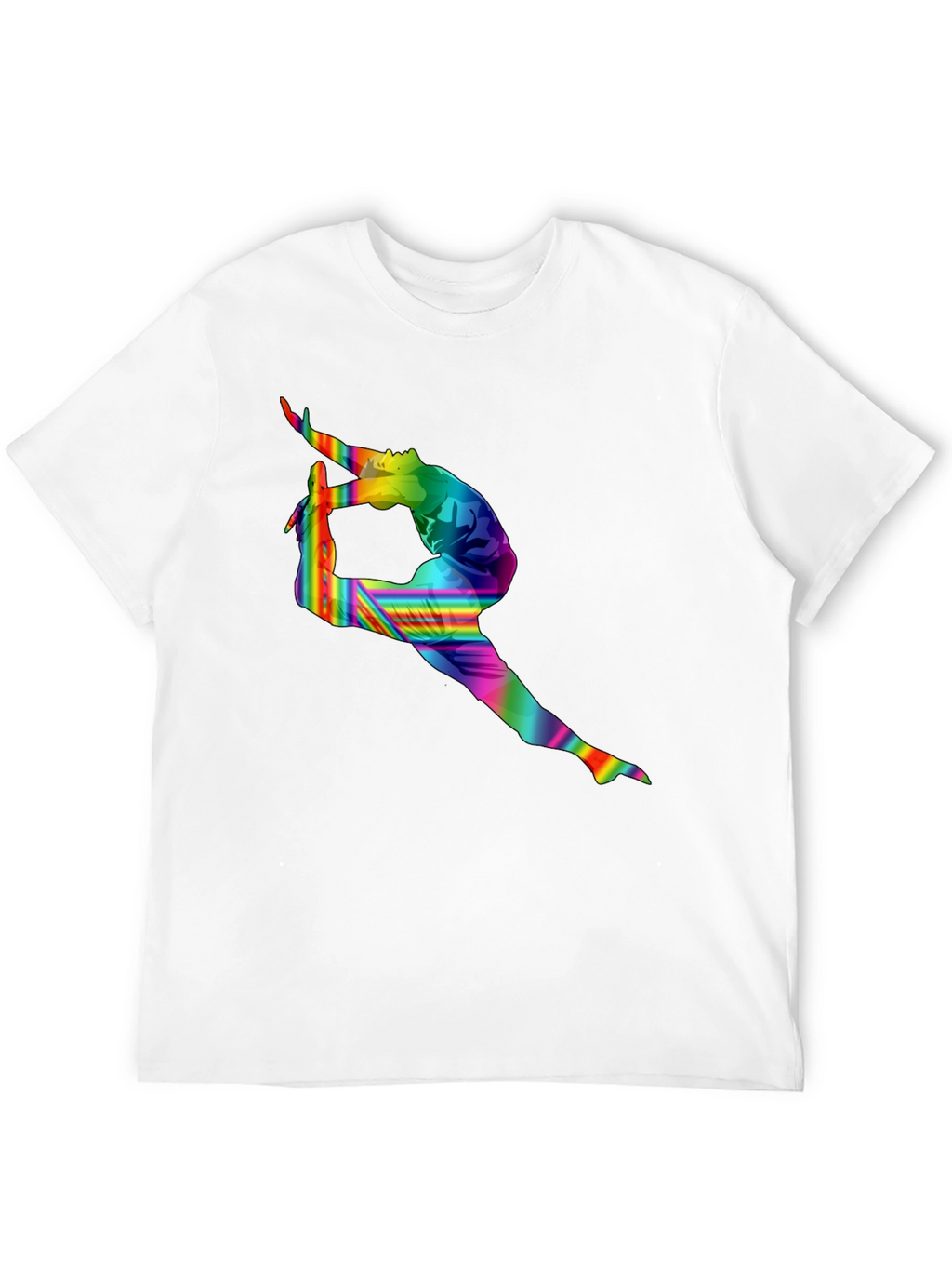 Rainbow Gymnastics Silhouette Black T-Shirt