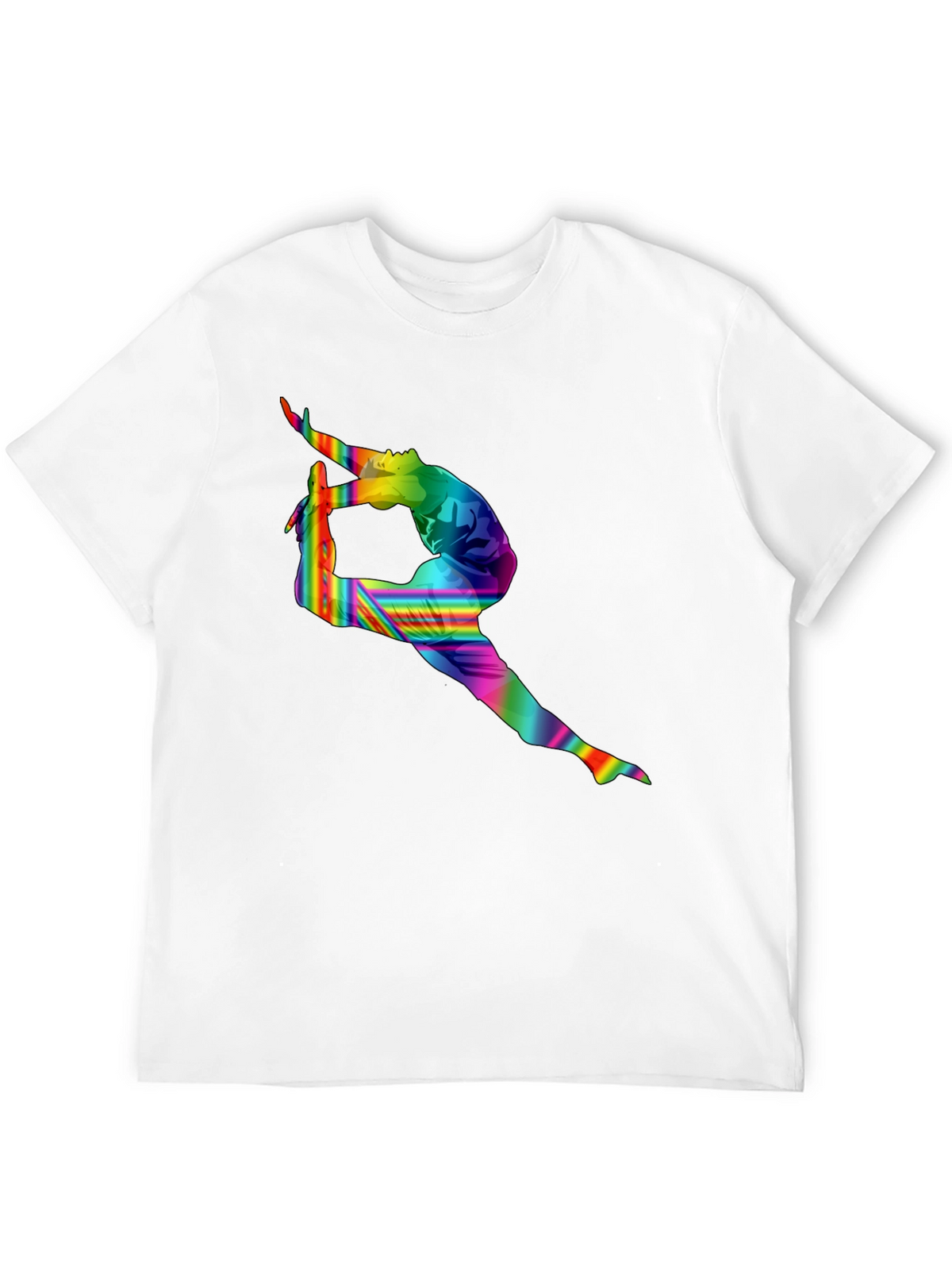 Rainbow Gymnastics Silhouette Black T-Shirt