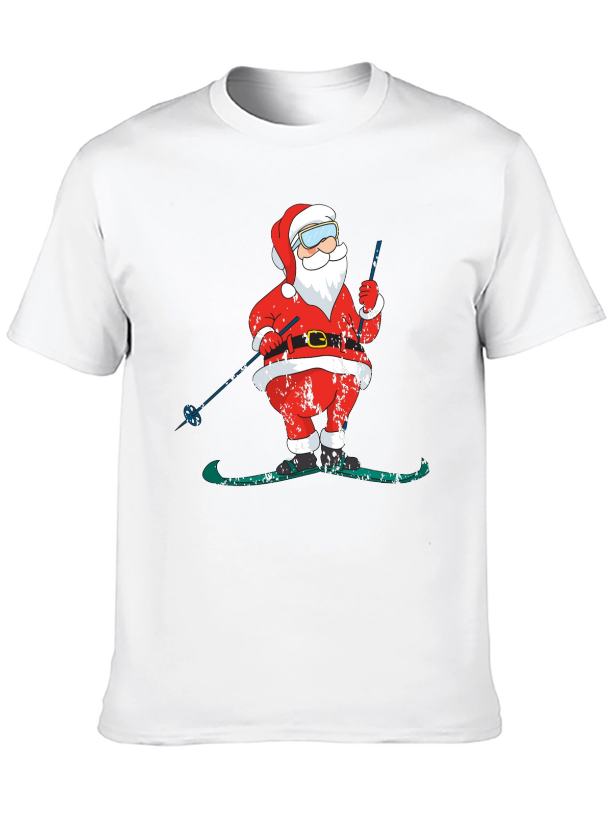 Skiing Santa Christmas T-Shirt