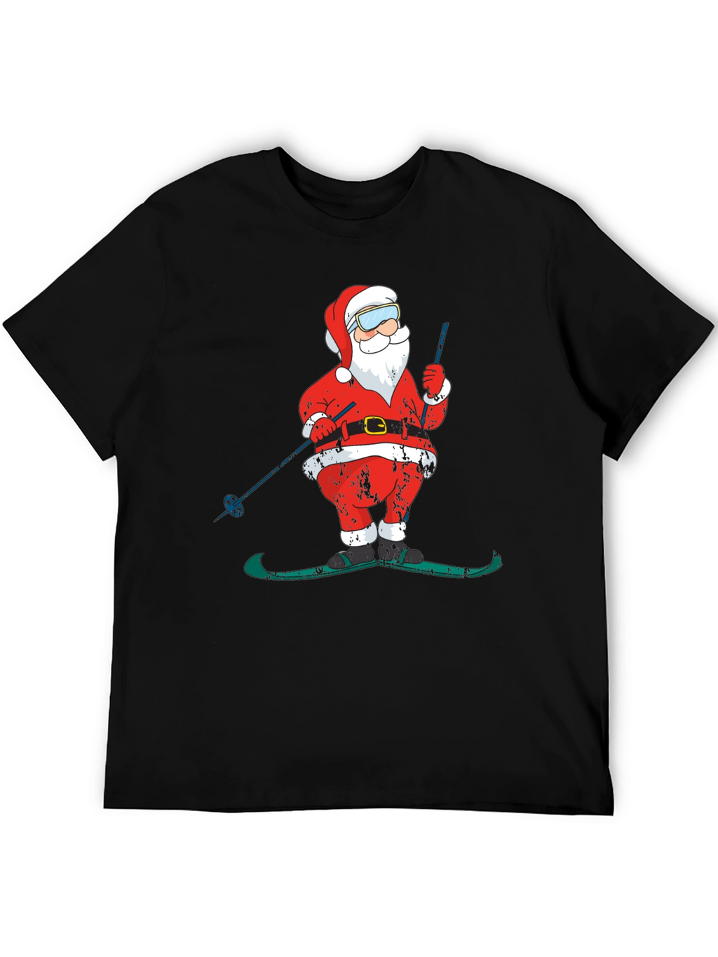 Skiing Santa Christmas T-Shirt
