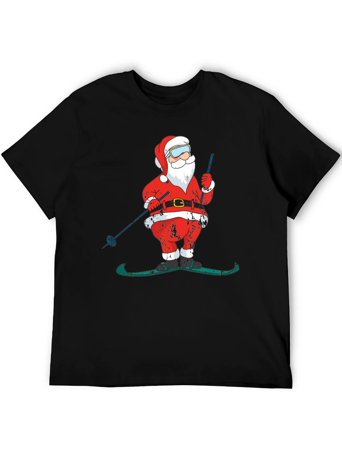 Skiing Santa Christmas T-Shirt