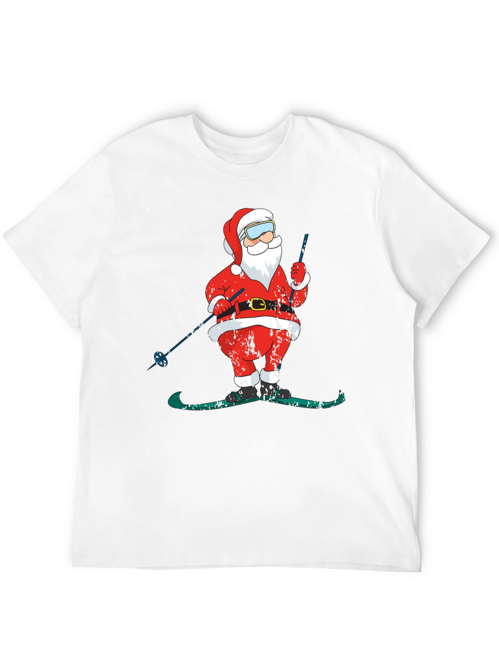 Skiing Santa Christmas T-Shirt