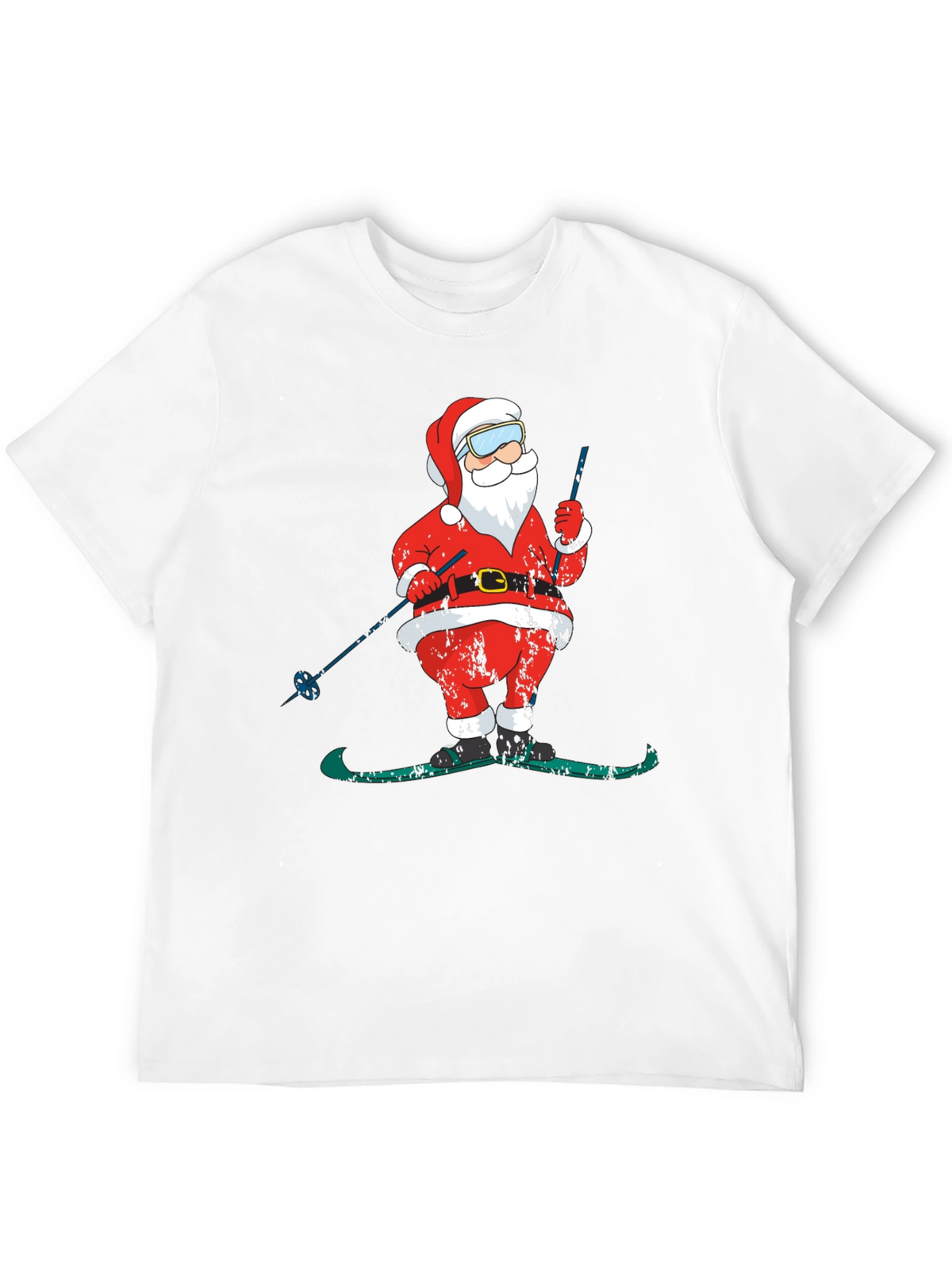 Skiing Santa Christmas T-Shirt