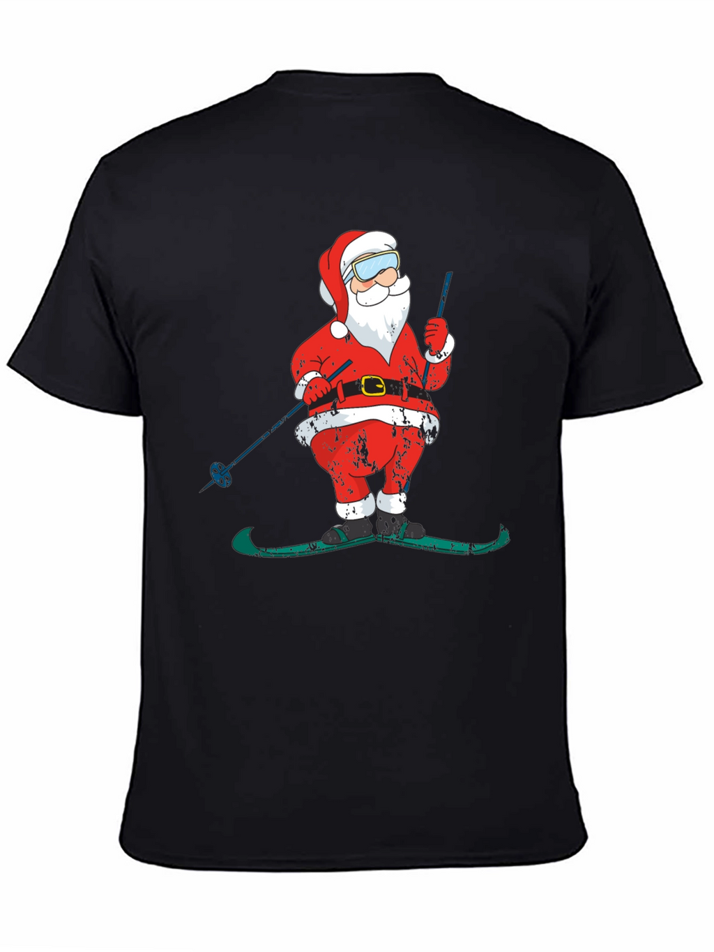 Skiing Santa Christmas T-Shirt