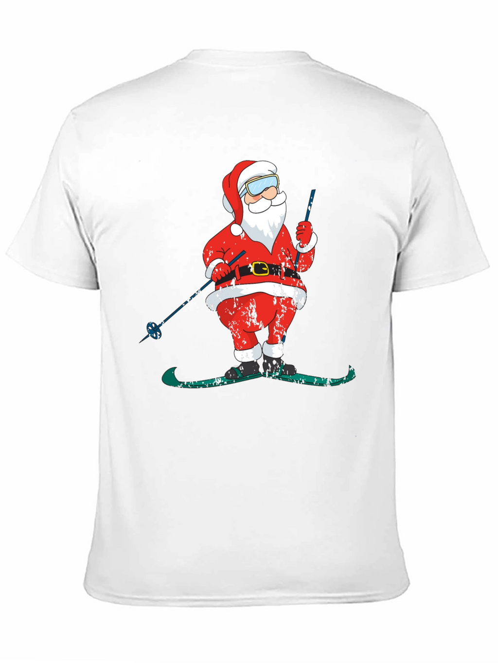 Skiing Santa Christmas T-Shirt