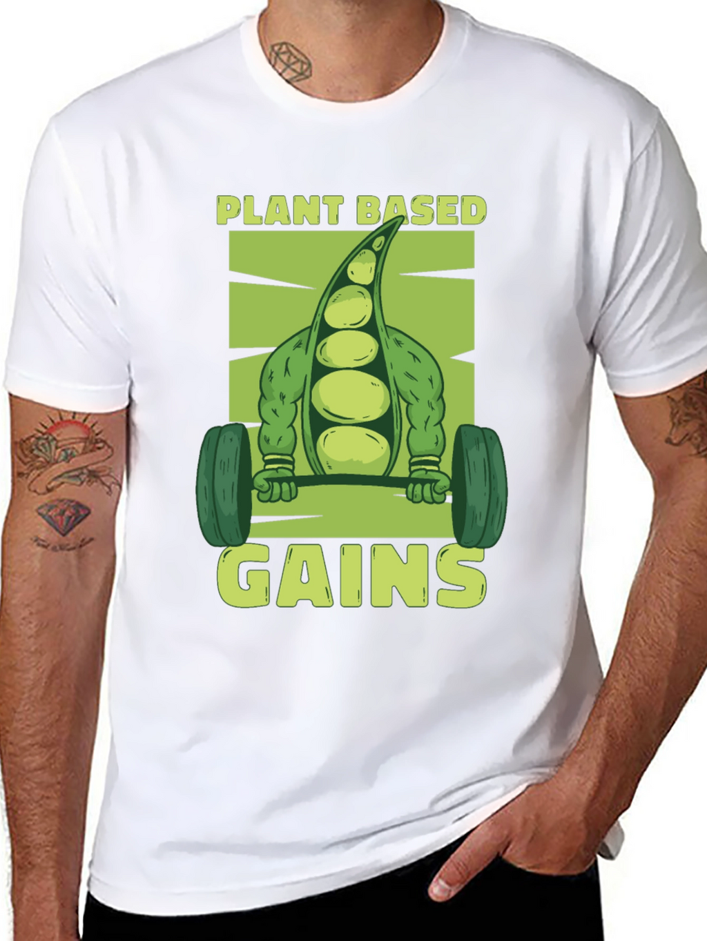 Plant-Based Gains T-Shirt - Vegan Fitness Apparel