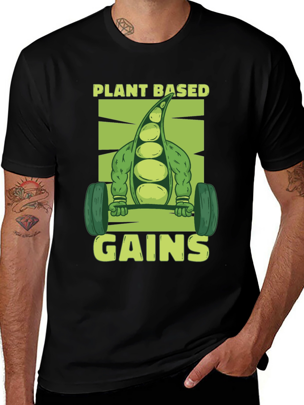 Plant-Based Gains T-Shirt - Vegan Fitness Apparel