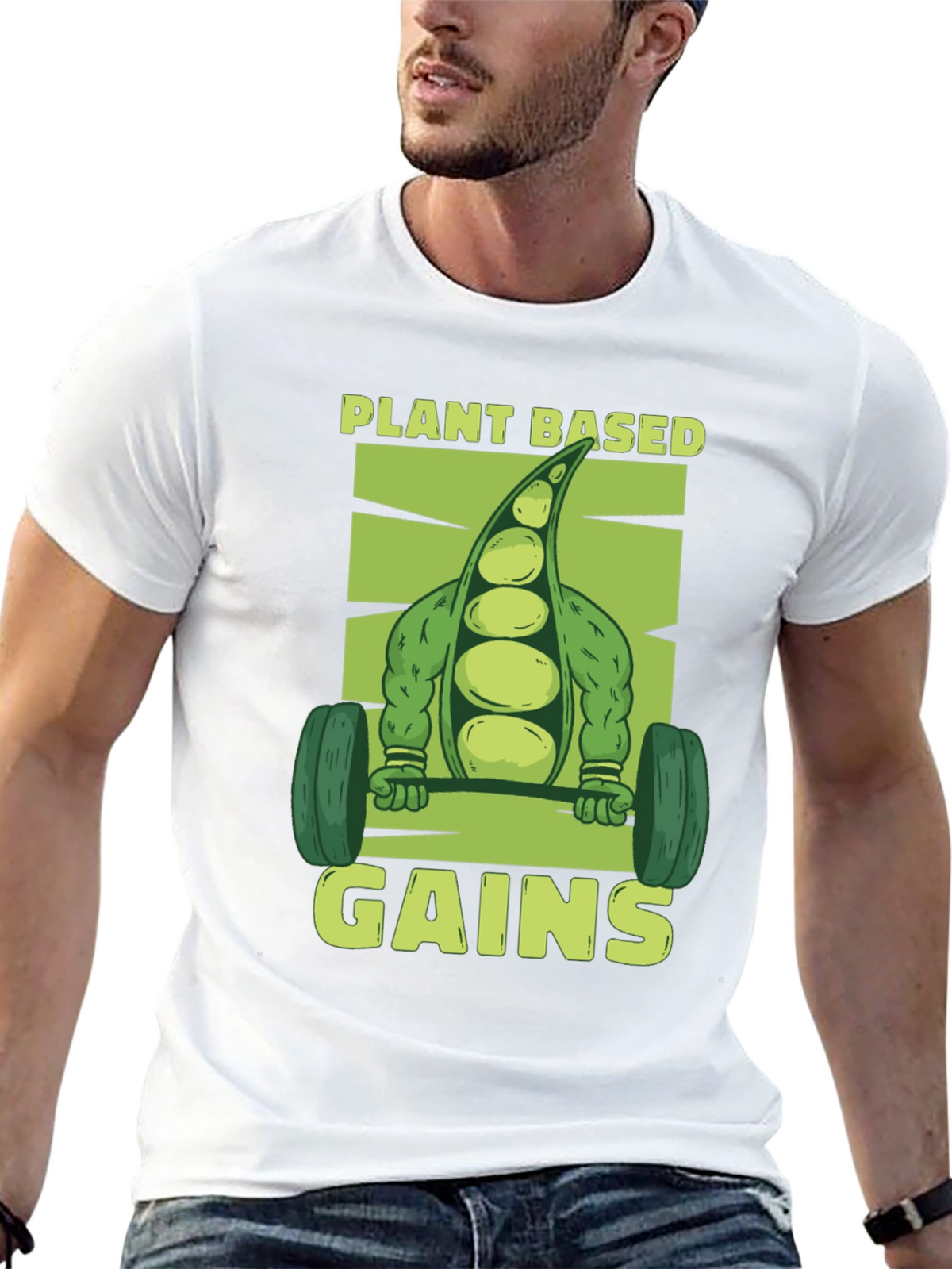 Plant-Based Gains T-Shirt - Vegan Fitness Apparel