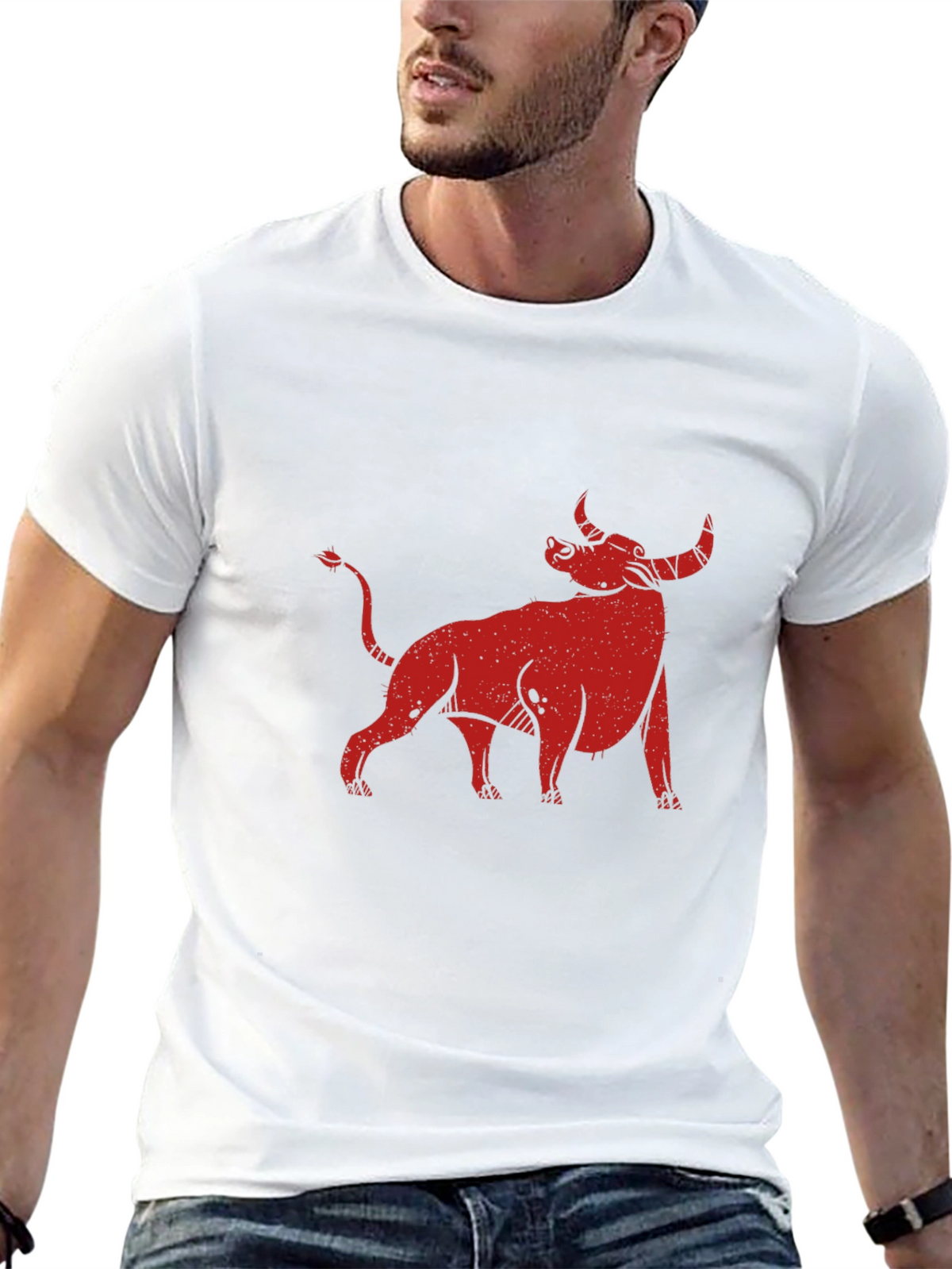 Red Bull Graphic Black Tee - Zodiac Taurus Style