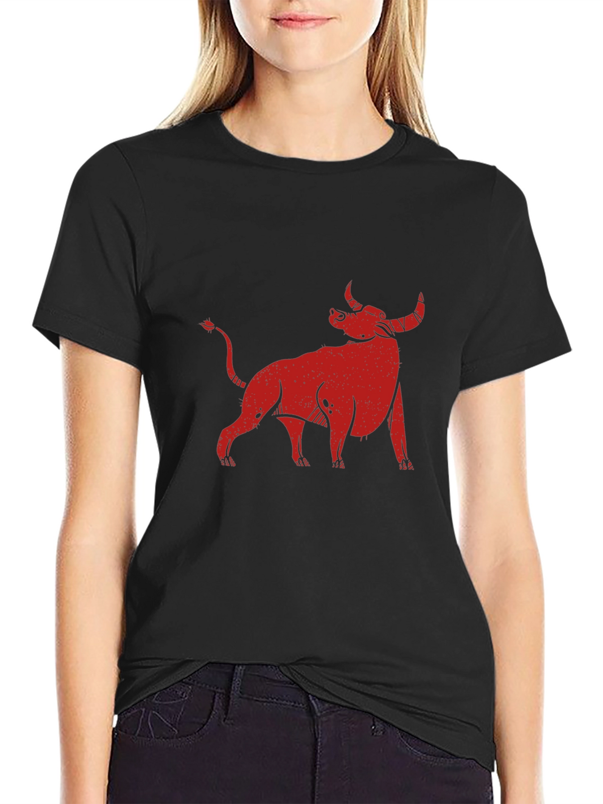 Red Bull Graphic Black Tee - Zodiac Taurus Style