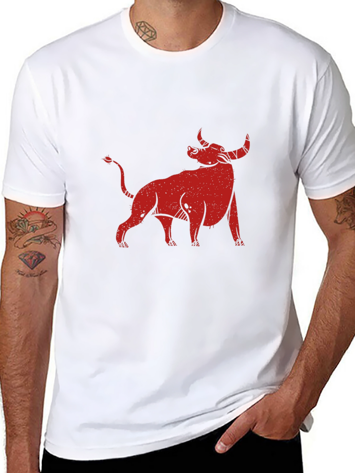 Red Bull Graphic Black Tee - Zodiac Taurus Style