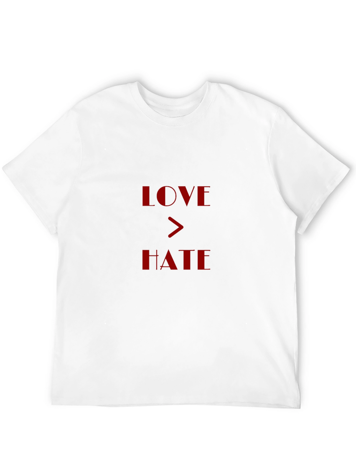 Love > Hate Graphic Print Black T-Shirt