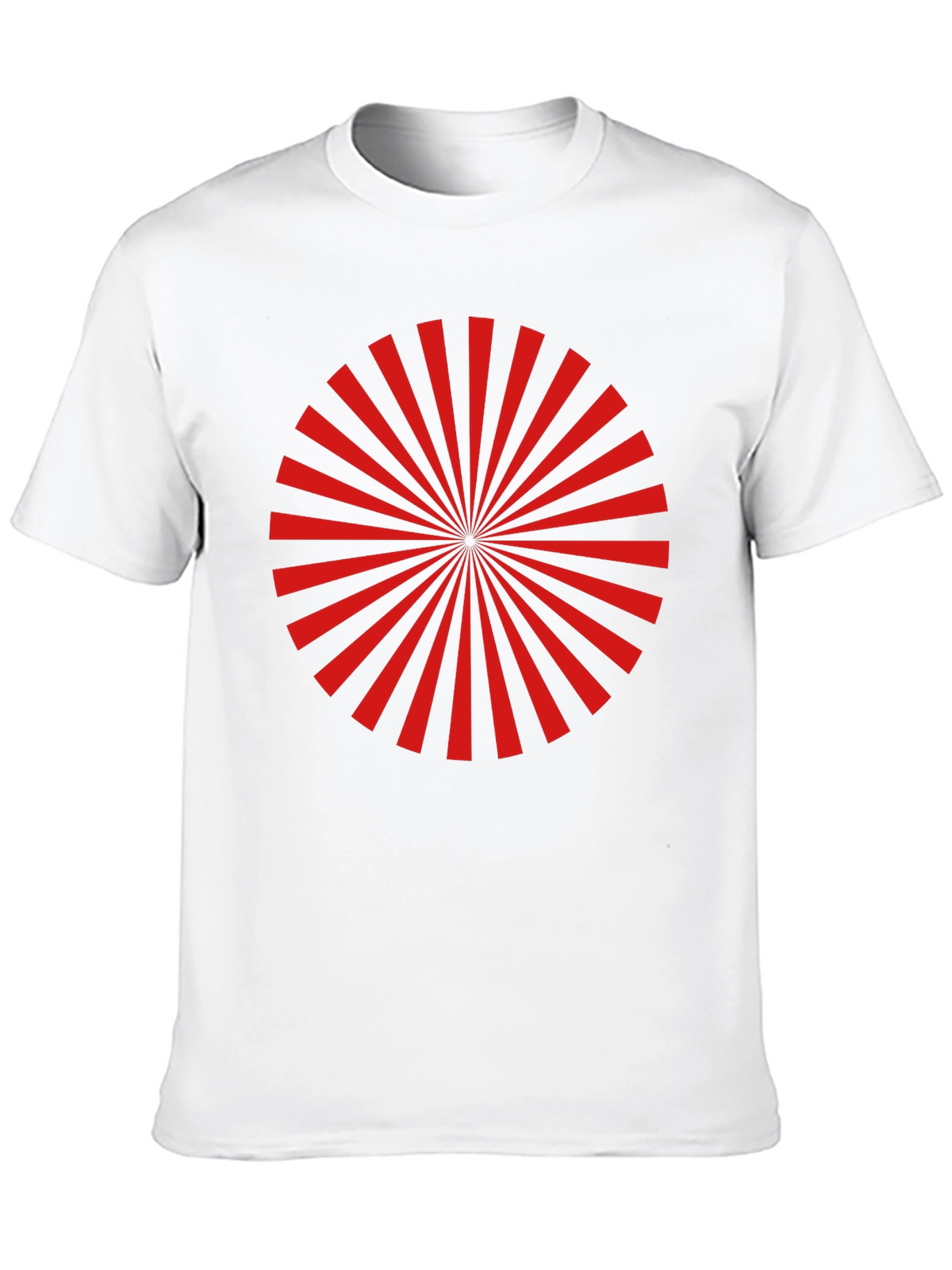 Red Radial Burst Graphic Tee - Black