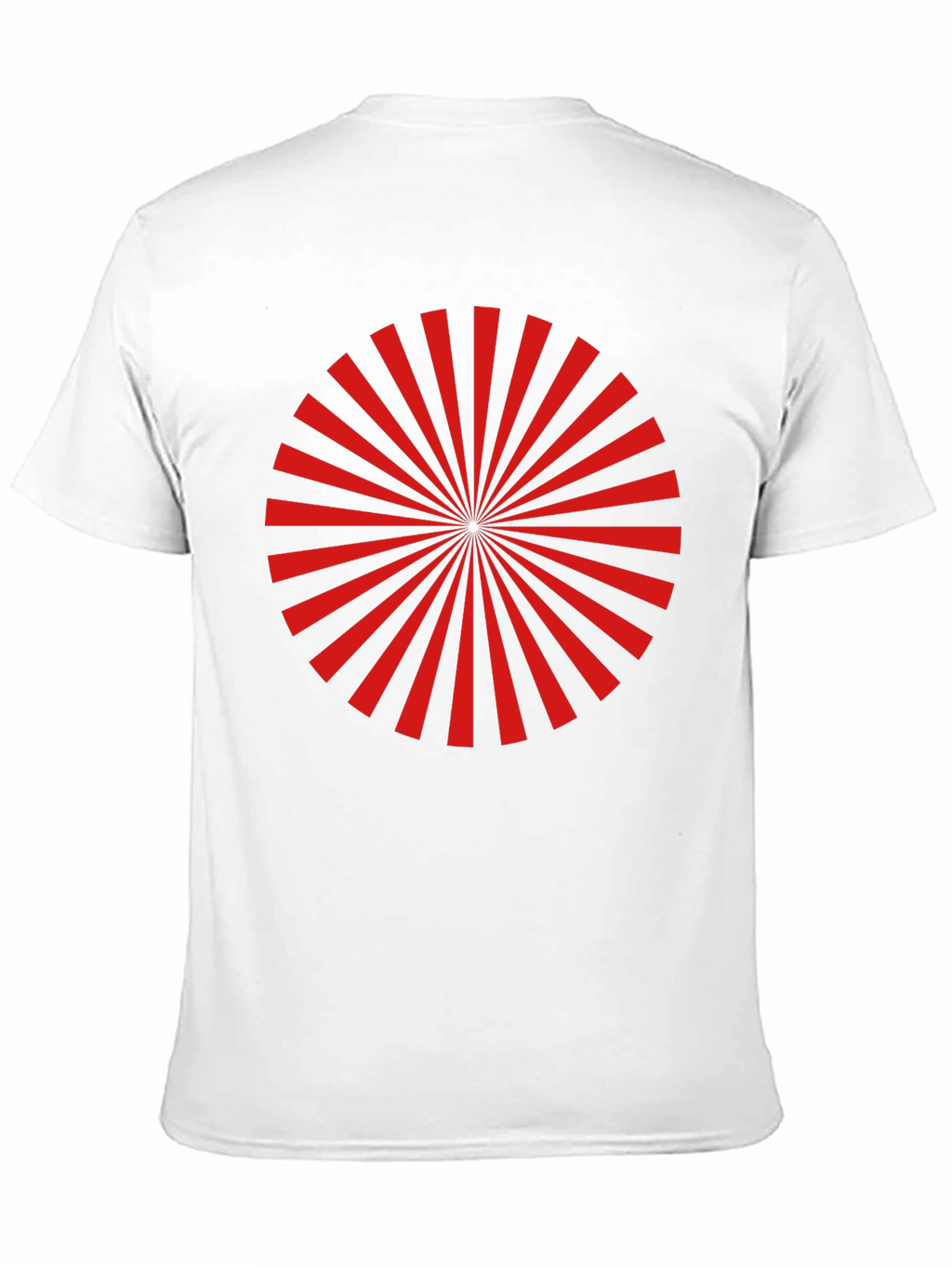 Red Radial Burst Graphic Tee - Black