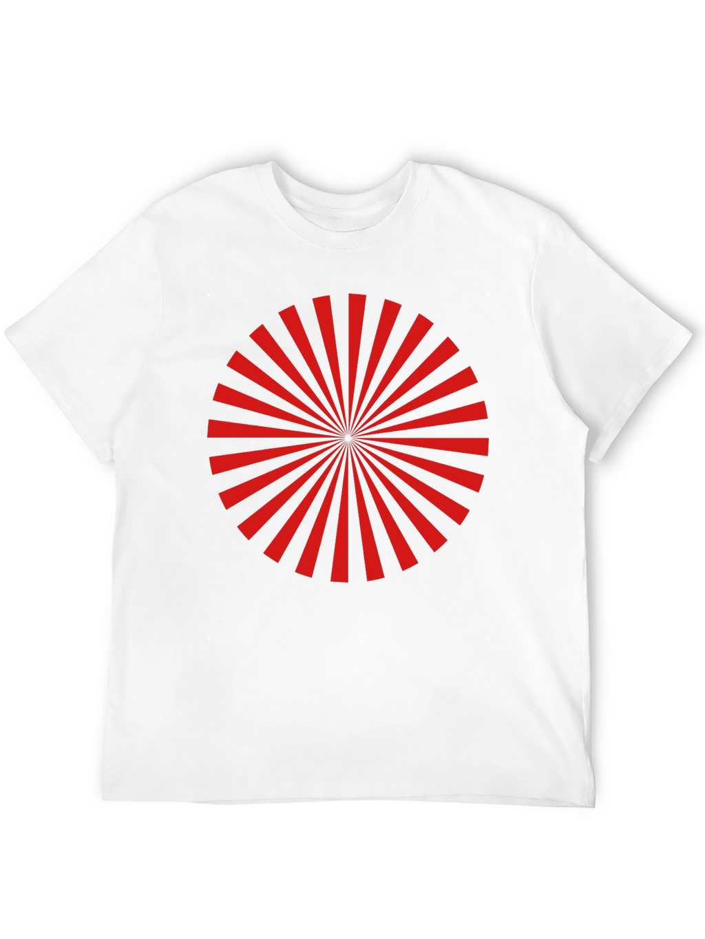 Red Radial Burst Graphic Tee - Black