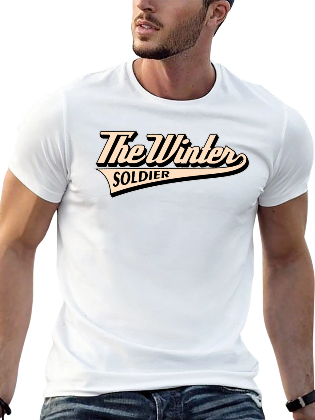 The Winter Soldier Graphic Tee - Black Cotton Blend