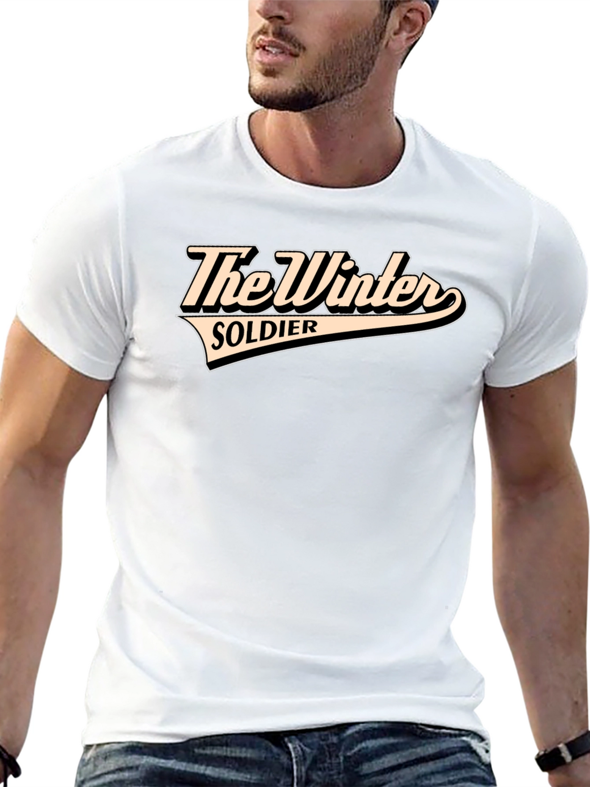The Winter Soldier Graphic Tee - Black Cotton Blend