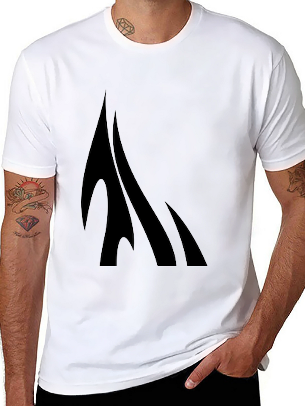 Black Graphic Tee - Modern Design