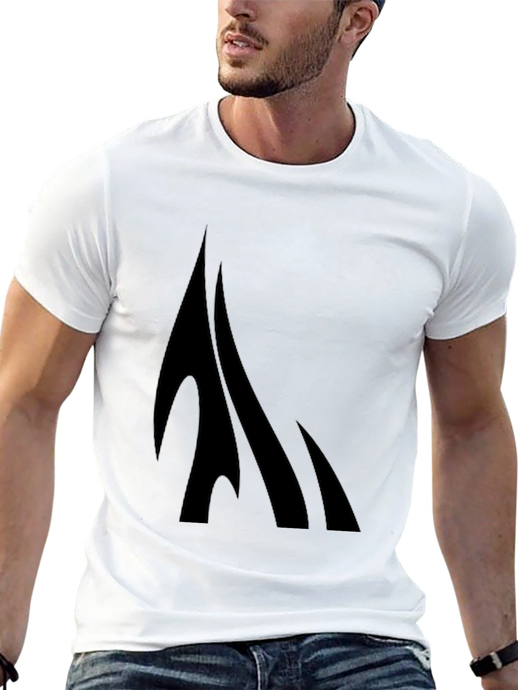 Black Graphic Tee - Modern Design