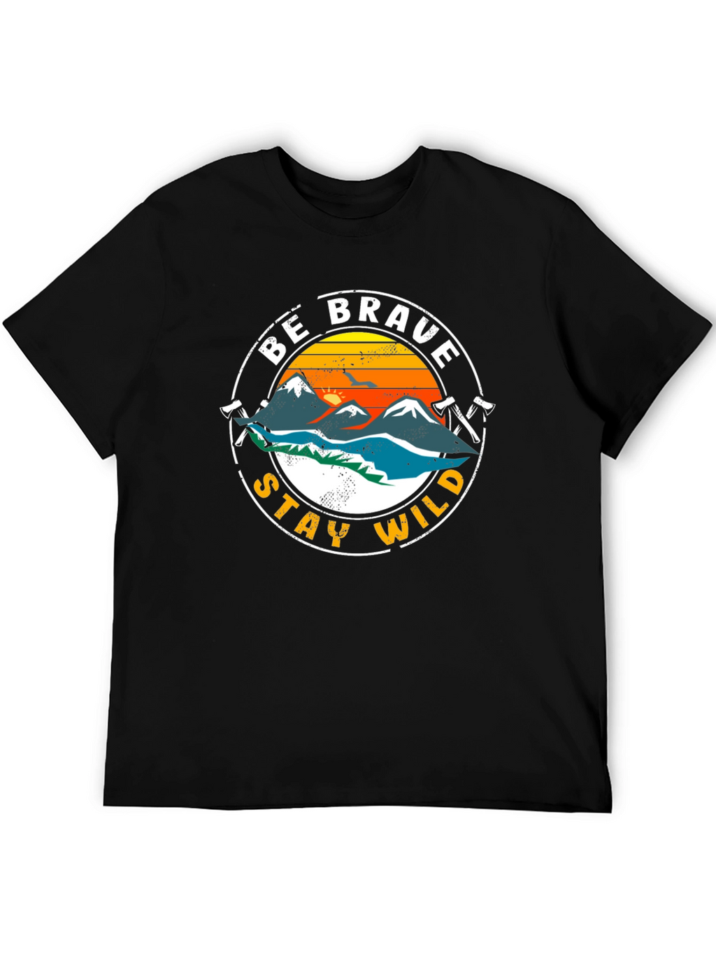 Be Brave Stay Wild Graphic T-Shirt - Adventure Tee