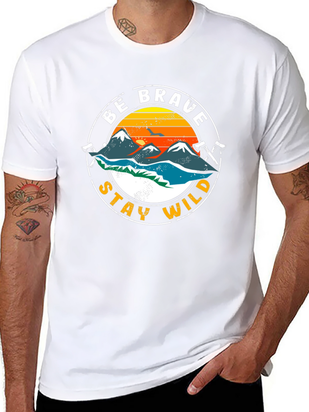 Be Brave Stay Wild Graphic T-Shirt - Adventure Tee