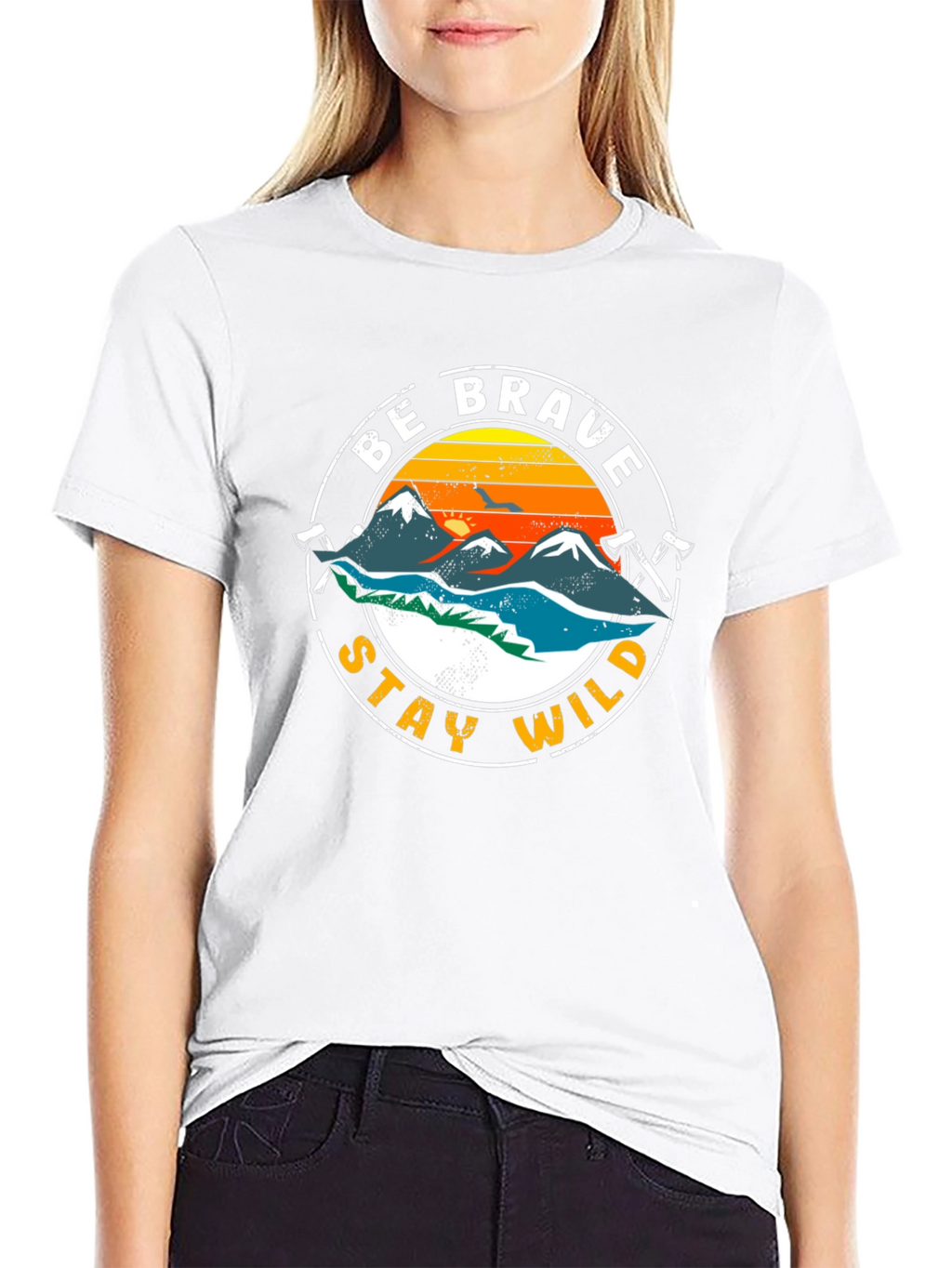 Be Brave Stay Wild Graphic T-Shirt - Adventure Tee