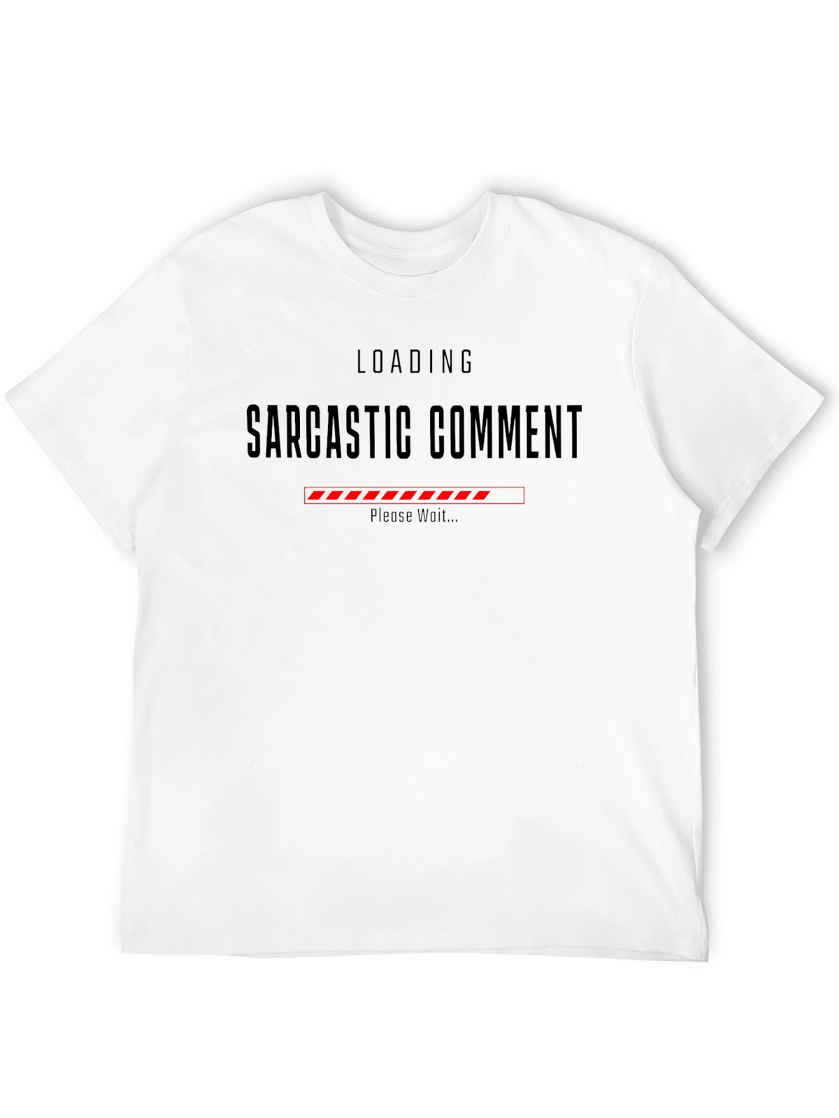 Sarcastic Comment Loading Graphic Tee - Black