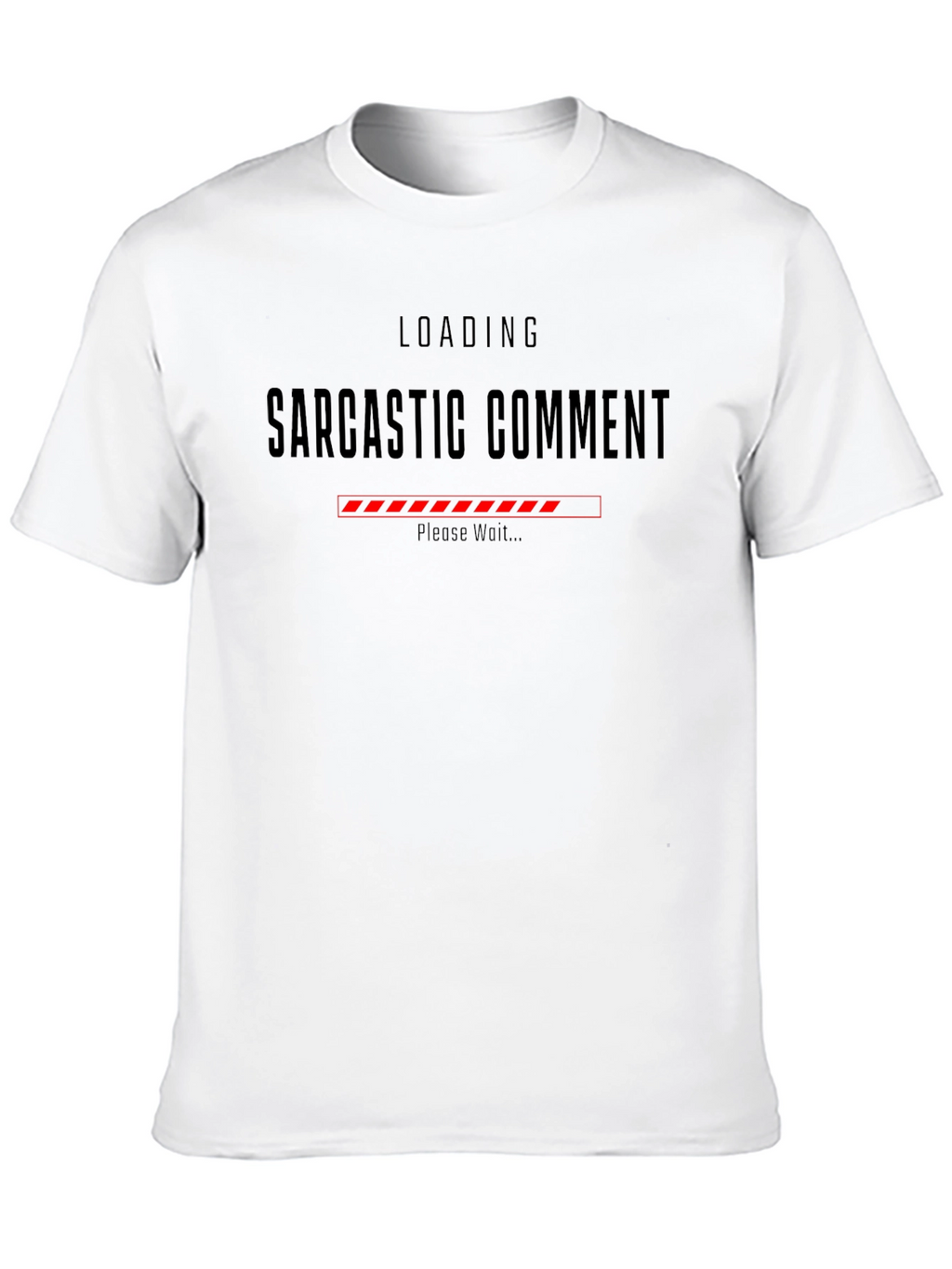 Sarcastic Comment Loading Graphic Tee - Black