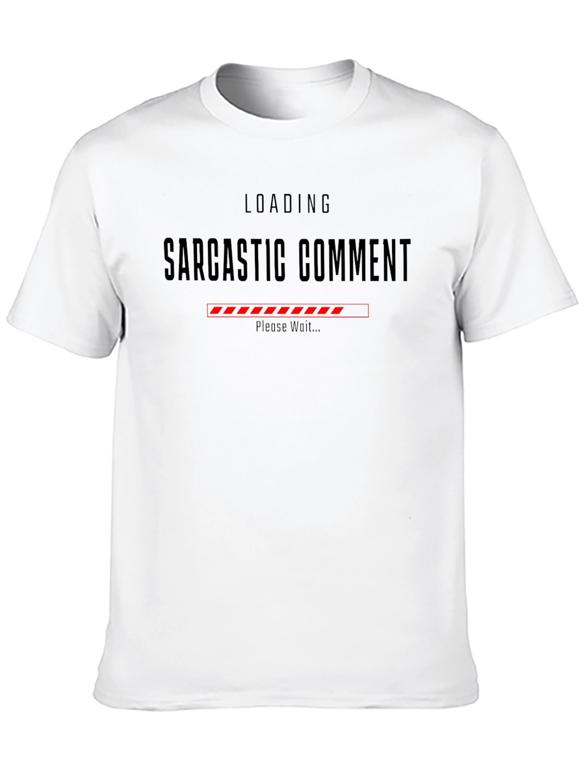 Sarcastic Comment Loading Graphic Tee - Black