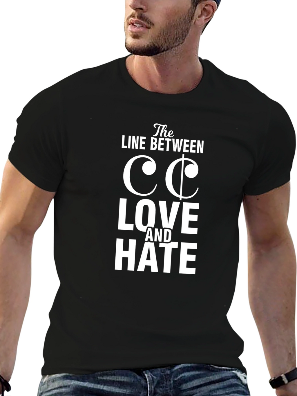 Line Between Love and Hate Graphic Tee