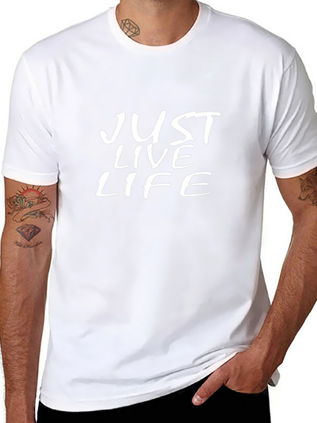 Just Live Life Graphic Tee - Trendy Style