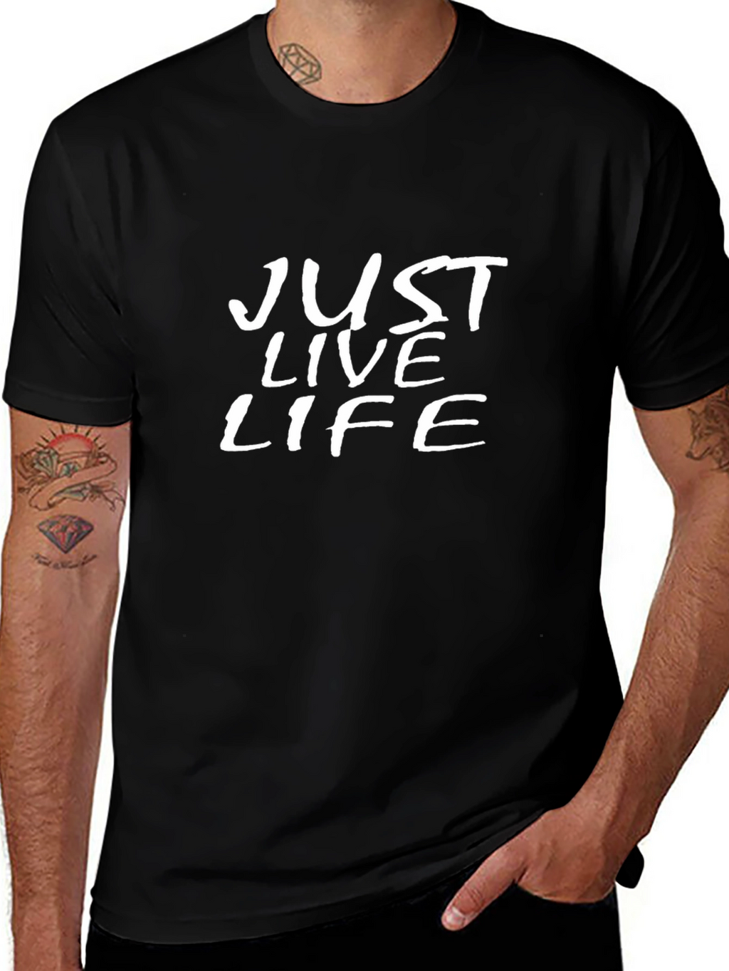 Just Live Life Graphic Tee - Trendy Style